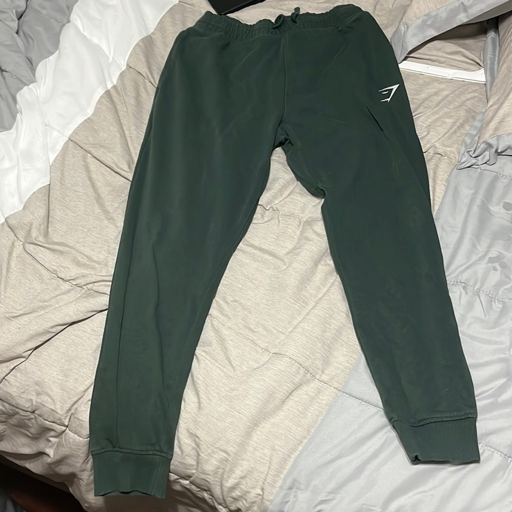 Green Gymshark sweatpant joggers